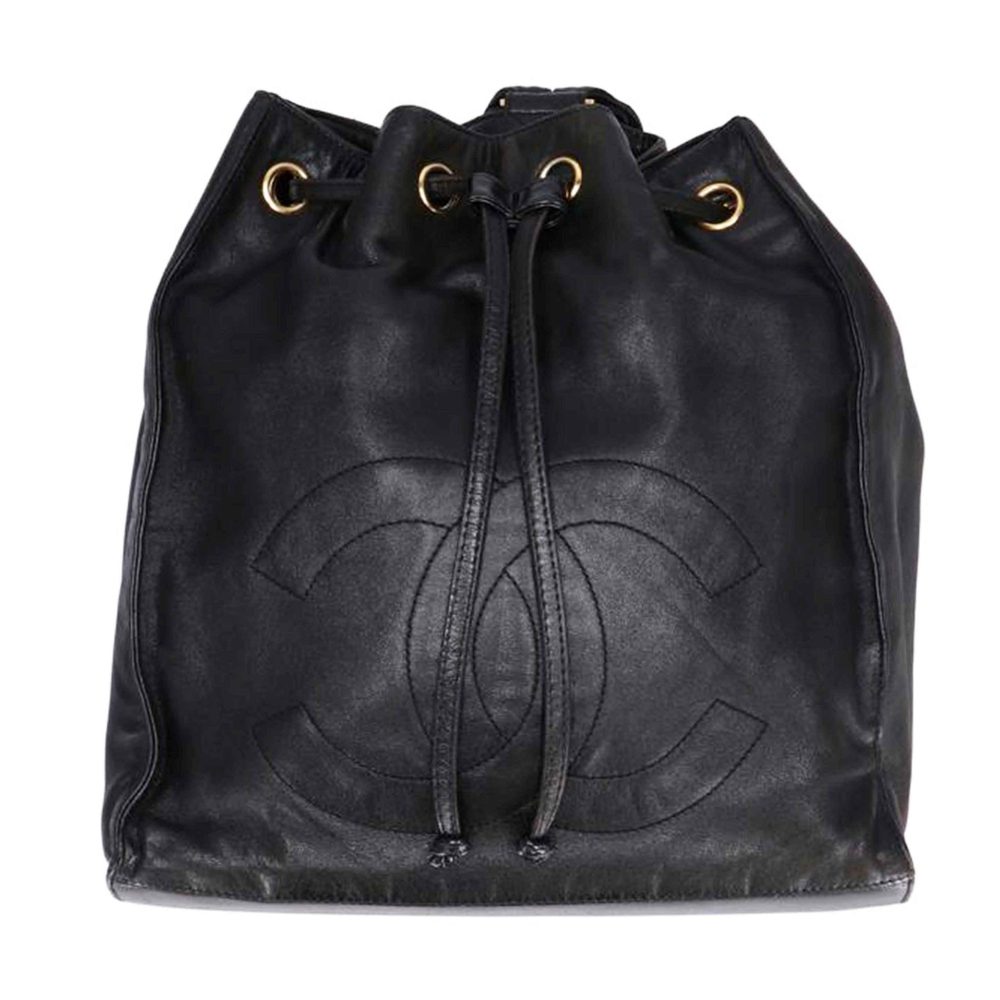 Chanel Drawstring Backpack Black - image 1